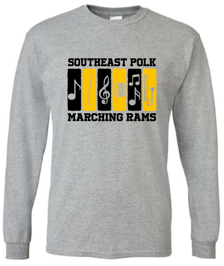 Color Block SEP Marching RAMS Tee and Long Sleeve (Adult Sizes)