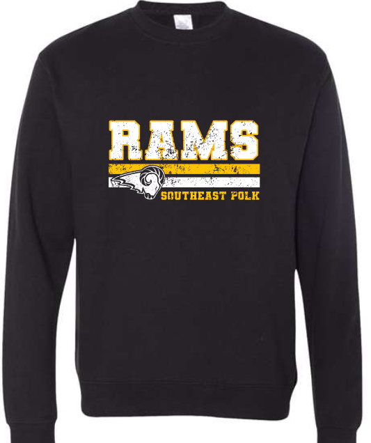 SEP distressed Rams Sweatshirts (Adult and Youth)