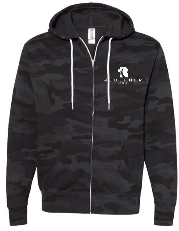 Redeemer Church Zip Up LIGHTWEIGHT Hoodie (ADULT sizes)