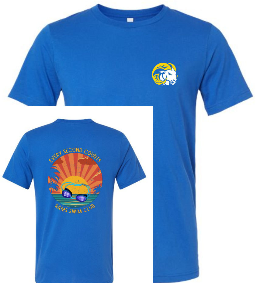 SEP RAMS Swim Every Second Tee/Hoodie/Crew ADULT SIZES