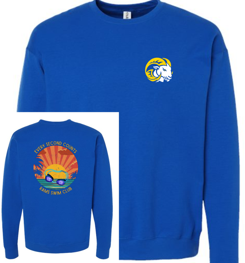 SEP RAMS Swim Every Second Tee/Hoodie/Crew ADULT SIZES