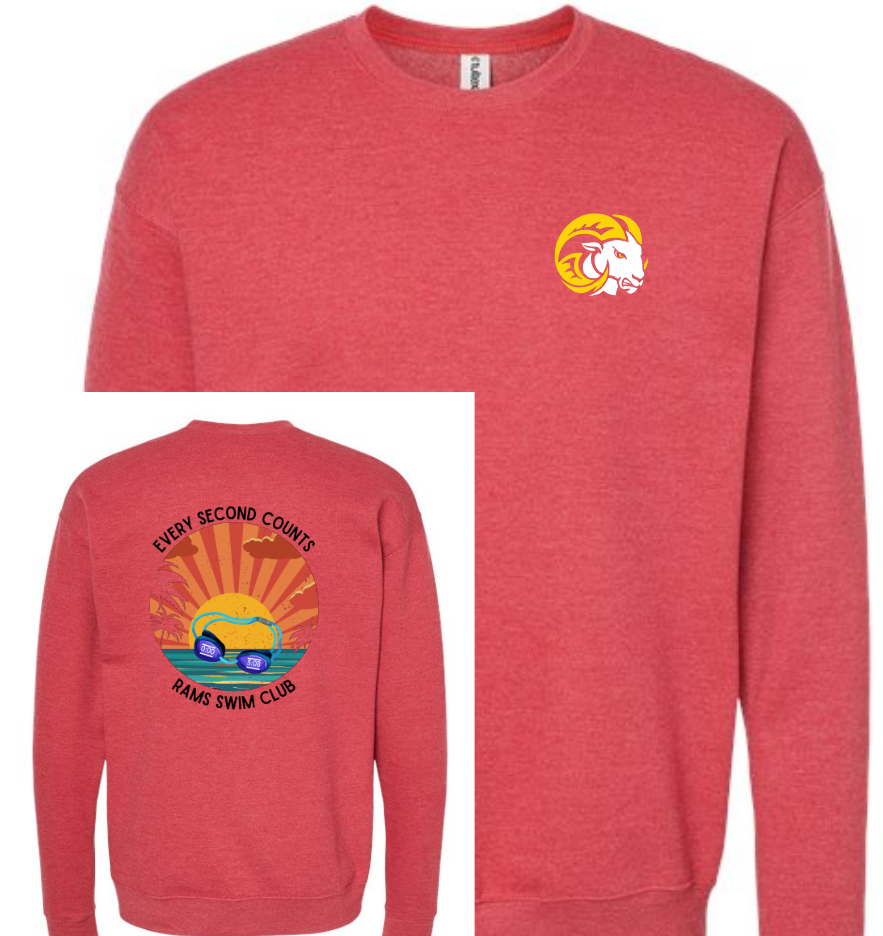 SEP RAMS Swim Every Second Tee/Hoodie/Crew ADULT SIZES