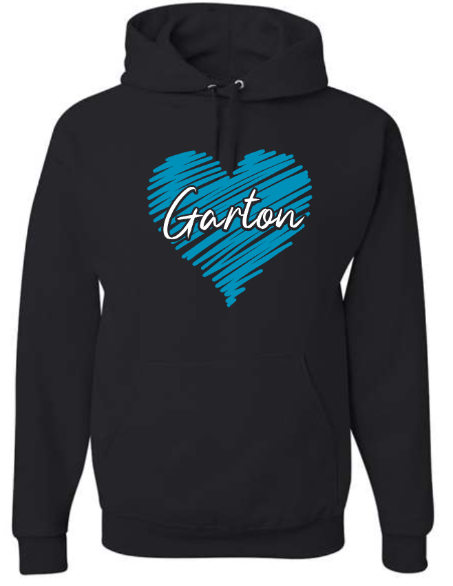 Garton Elementary Heart Hoodie/Crew Sweatshirt (Adult and Youth)