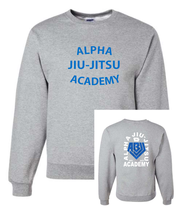 Alpha Jiu-Jitsu Academy Crew and Hoodie (Adult and Youth Sizing)
