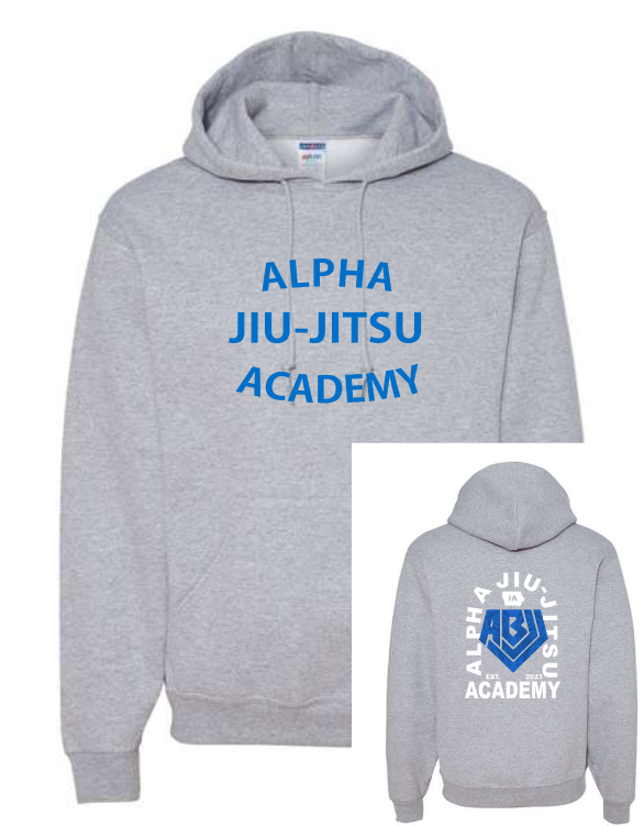 Alpha Jiu-Jitsu Academy Crew and Hoodie (Adult and Youth Sizing)