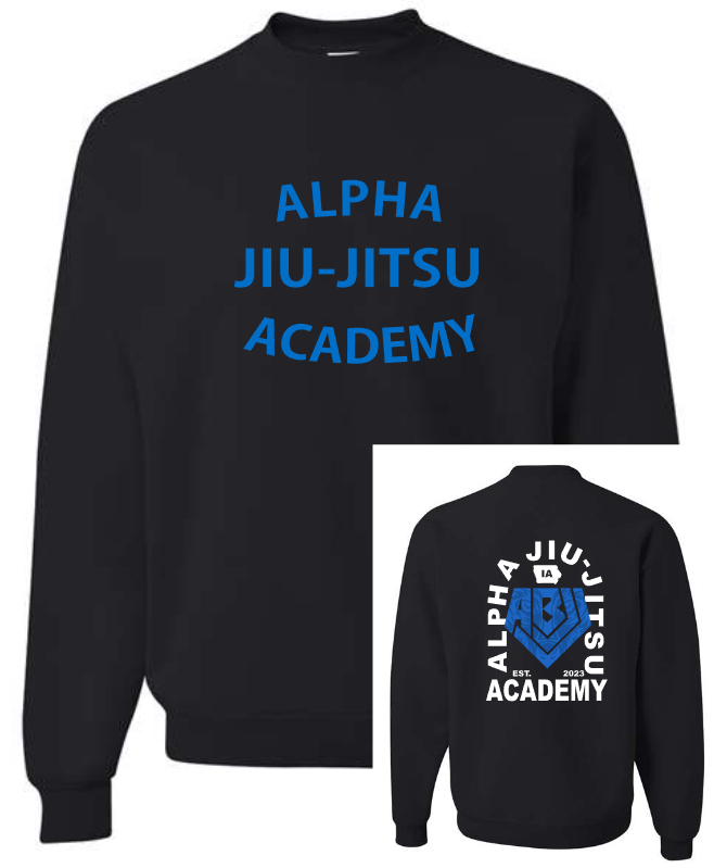 Alpha Jiu-Jitsu Academy Crew and Hoodie (Adult and Youth Sizing)
