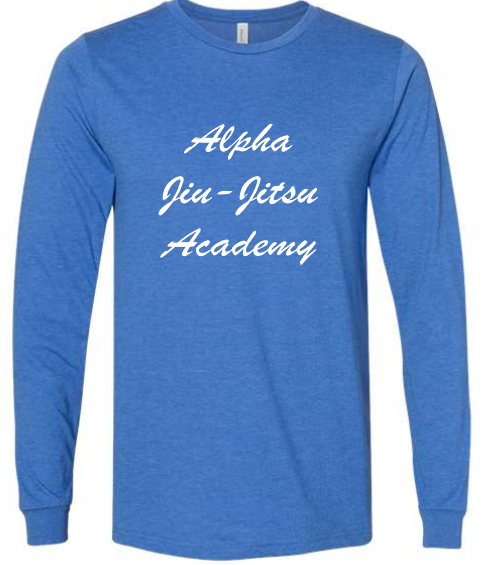 Alpha Jiu-Jitsu Academy Script Tee and Long Sleeve (Adult and Youth Sizing)