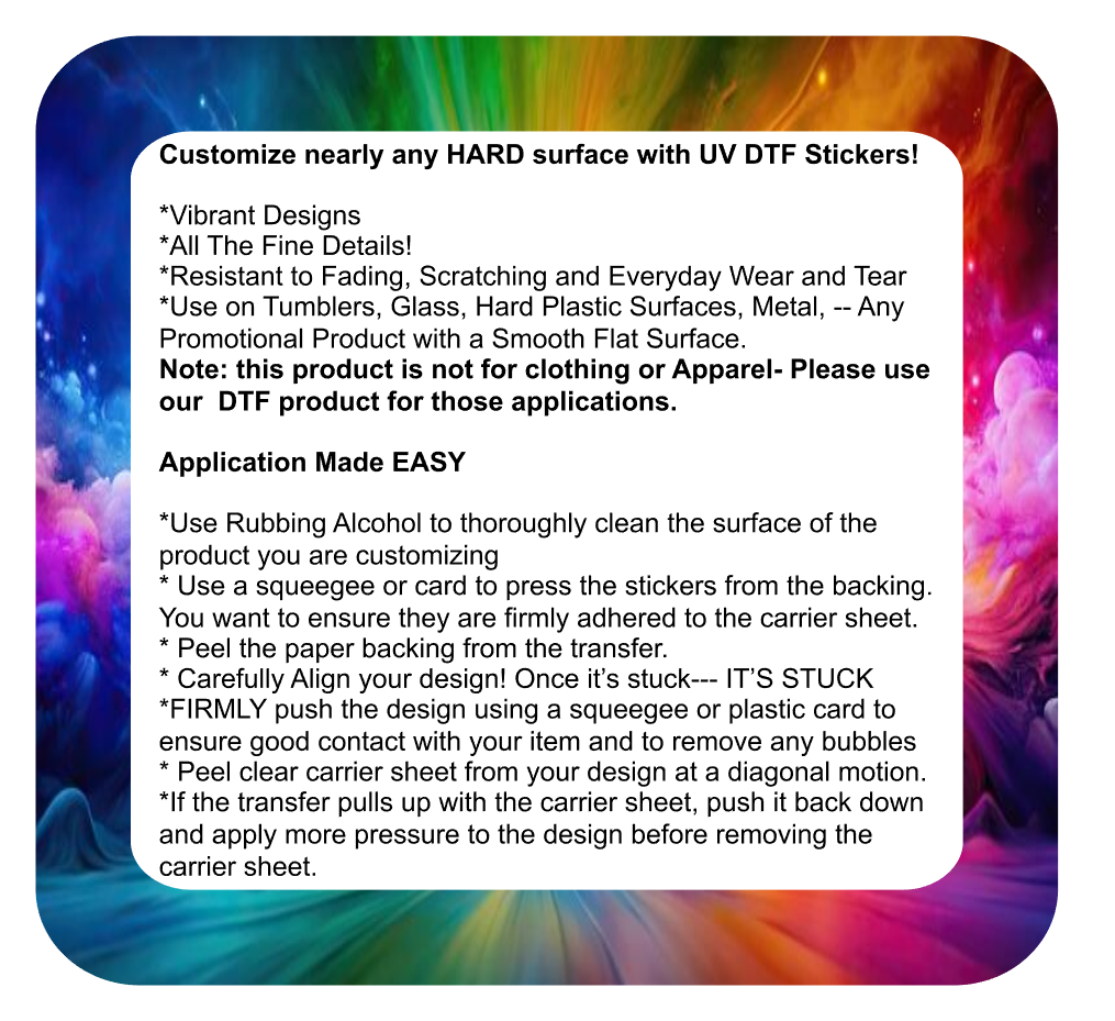 UV DTF Gang Sheet (My gang is already made- just upload it!)