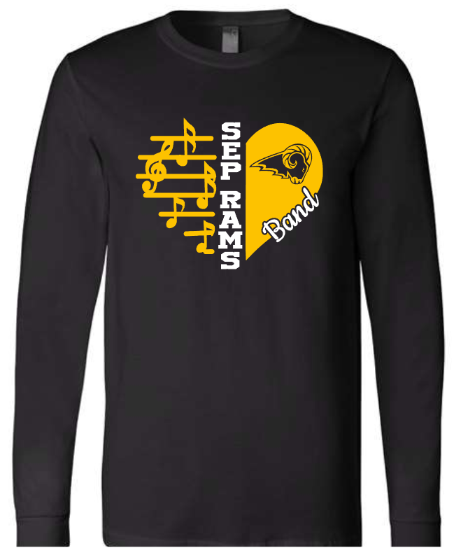 SEP Marching RAMS Heart LONG SLEEVE (ADULT and YOUTH sizing)