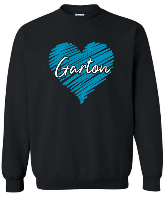 Garton Elementary Heart Hoodie/Crew Sweatshirt (Adult and Youth)