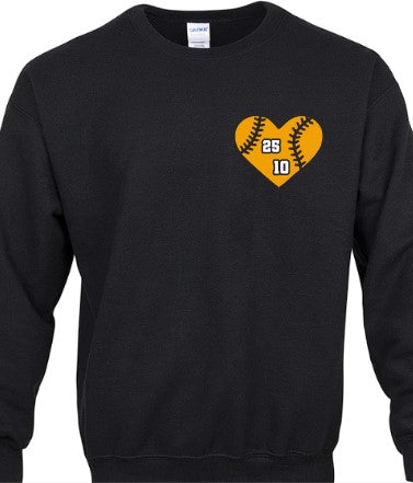 SEP Baseball Heart Tee/Crew/hoodie (Adult and Youth)