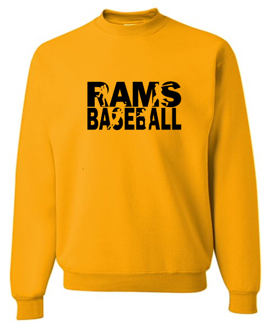 SEP Rams Baseball Cutout Tee/Crew/hoodie (Adult and Youth)