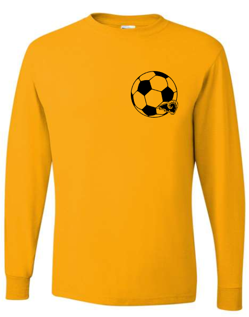 SEP RAMS Soccer Ball front Tee/Crew/hoodie (Adult and Youth)