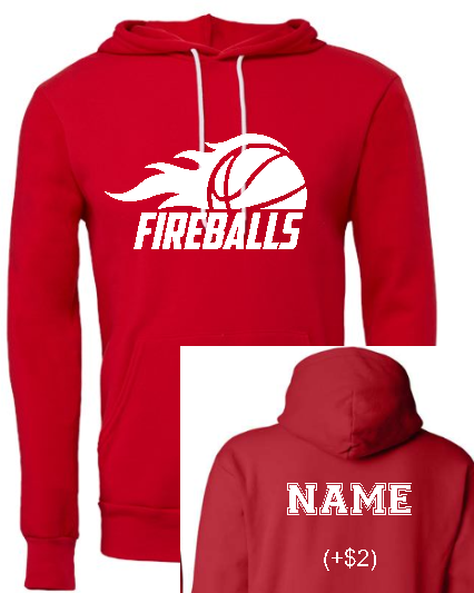 Fireball Basketball Hoodie Sweatshirt (Adult and Youth)