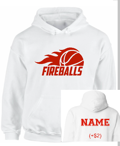 Fireball Basketball Hoodie Sweatshirt (Adult and Youth)