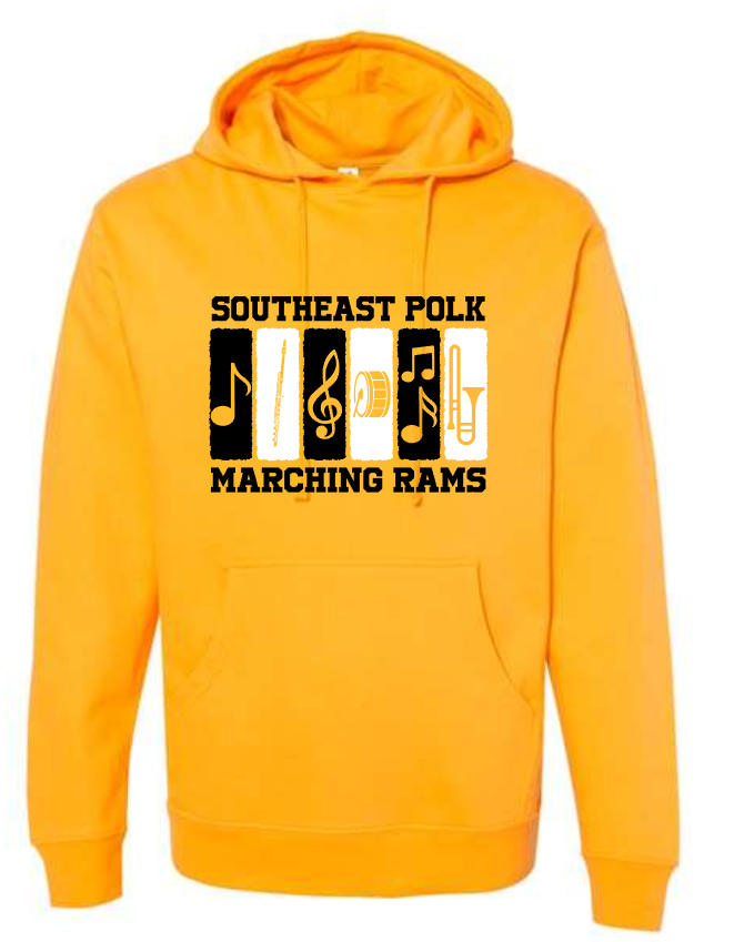 Color Block SEP Marching RAMS Crew Neck and Hoodie Sweatshirt (Adult Sizes)