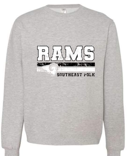 SEP distressed Rams Sweatshirts (Adult and Youth)