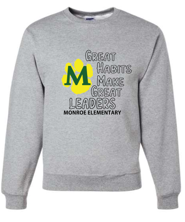 Monroe Elementary- CrewNeck and Hoodie Sweatshirts (ADULT Sizes)