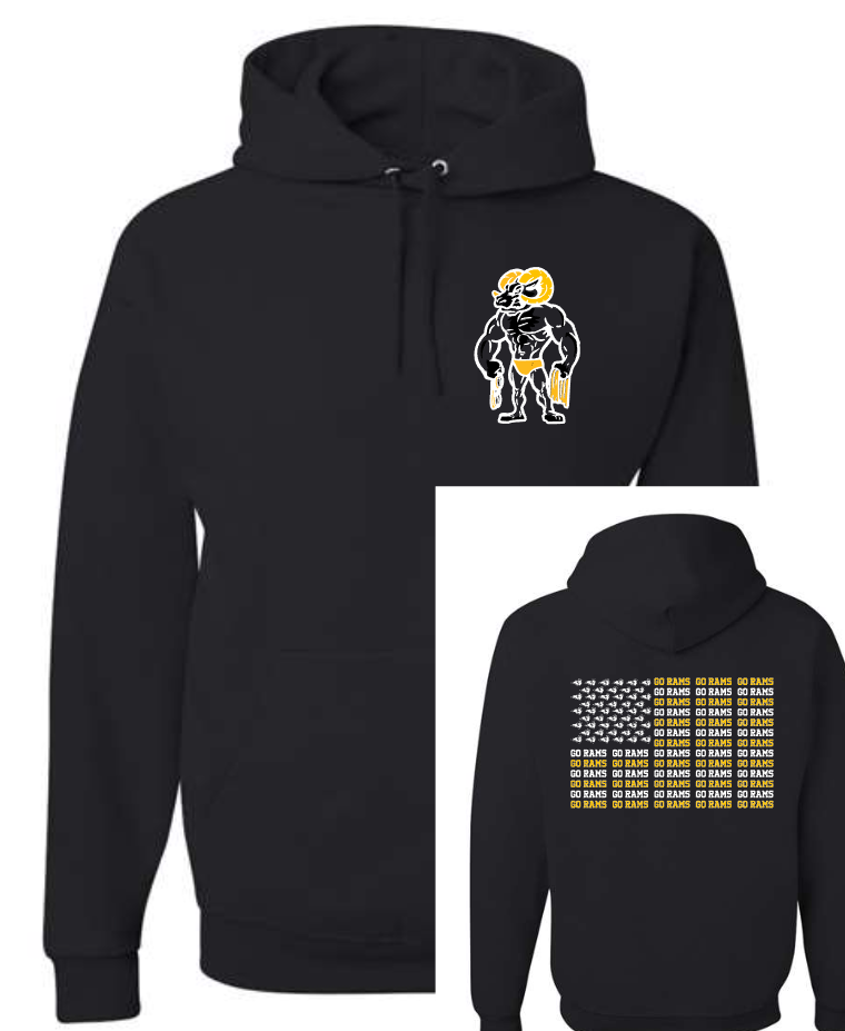 RAMS Swim Club Ram Flag Tee/Long sleeve/Hoodie (Adult and Youth Sizes)