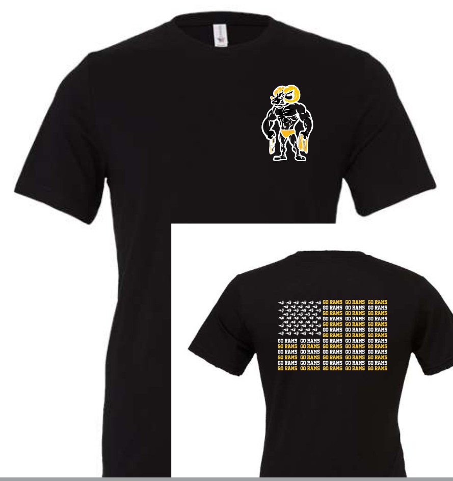 RAMS Swim Club Ram Flag Tee/Long sleeve/Hoodie (Adult and Youth Sizes)