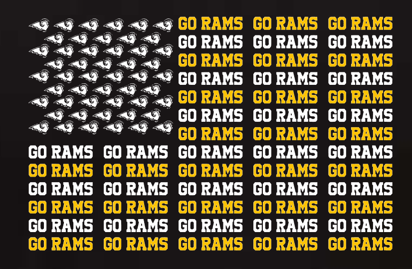 RAMS Swim Club Ram Flag Tee/Long sleeve/Hoodie (Adult and Youth Sizes)