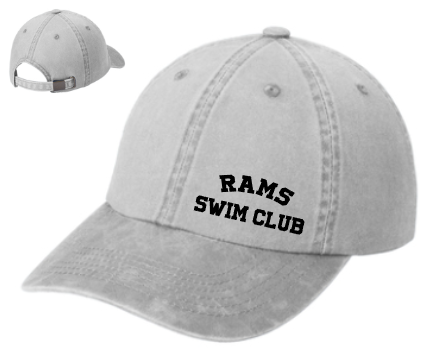 RAMS Swim Club Garment Washed Cap