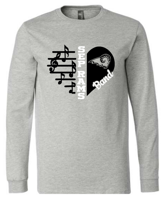 SEP Marching RAMS Heart LONG SLEEVE (ADULT and YOUTH sizing)
