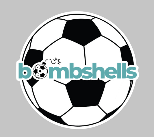 Bombshell Soccer bumper sticker