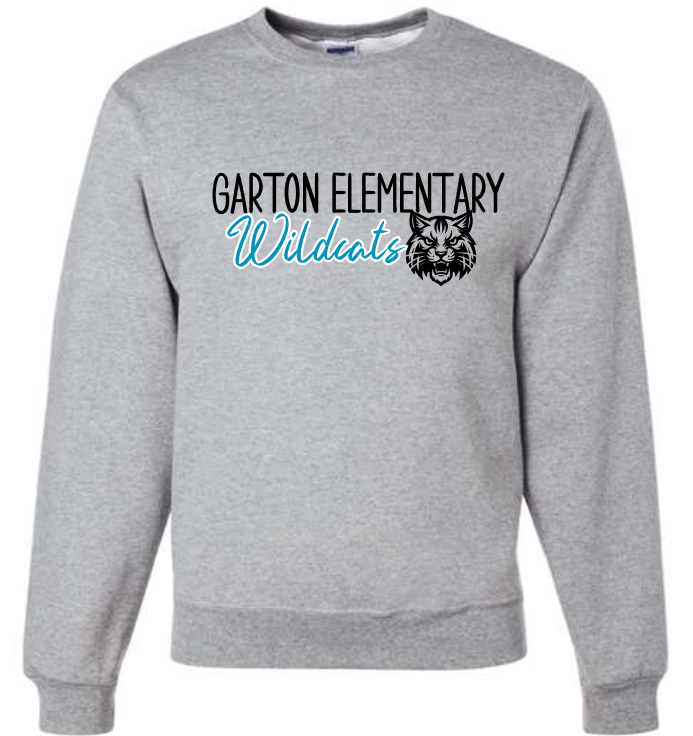 Garton Elementary Wildcats Hoodie/Crew Sweatshirt (Adult and Youth)