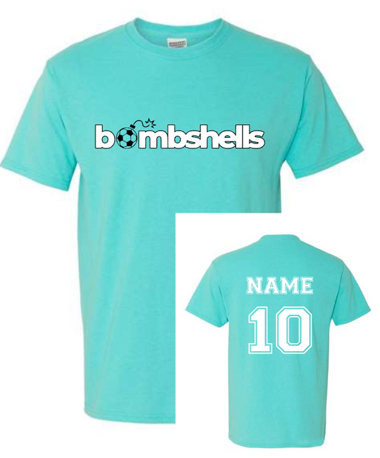 Bombshell Soccer TEAL collection (Adult and Youth Sizes)