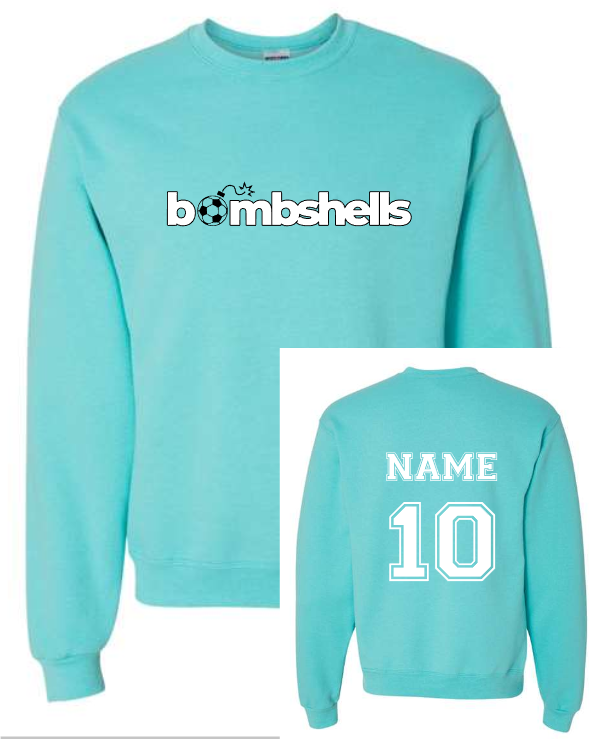 Bombshell Soccer TEAL collection (Adult and Youth Sizes)